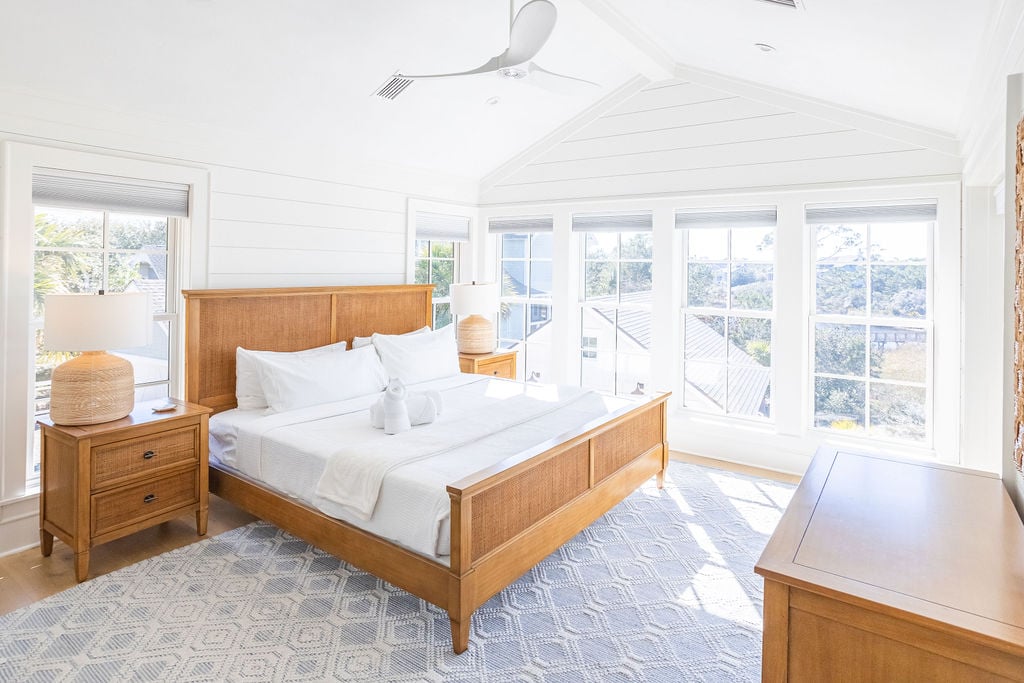 Bedroom #2 upstairs features a King bed.