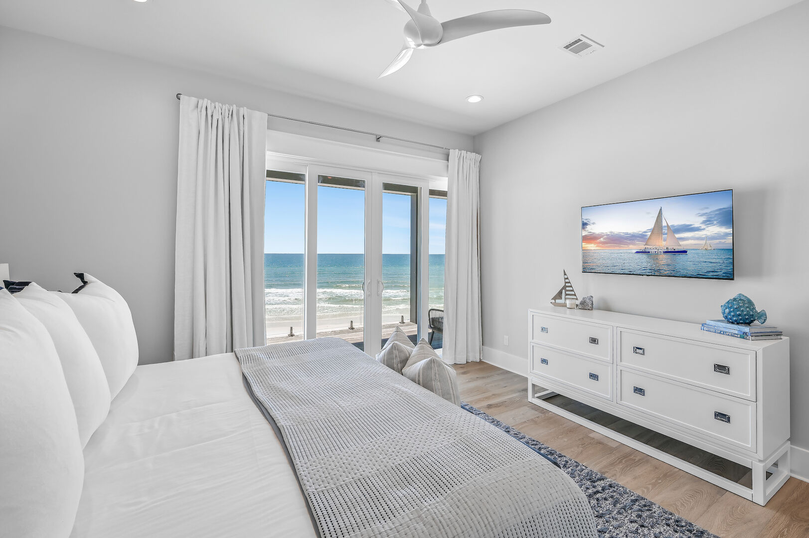 Smart TV in bedroom.