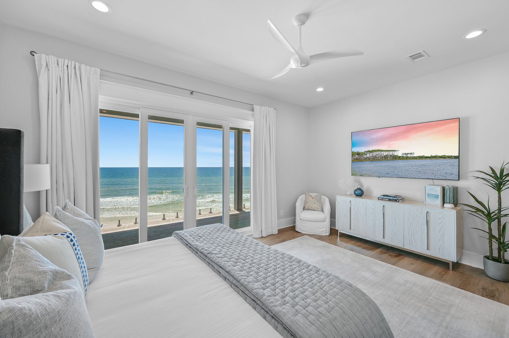 Smart TV in bedroom.