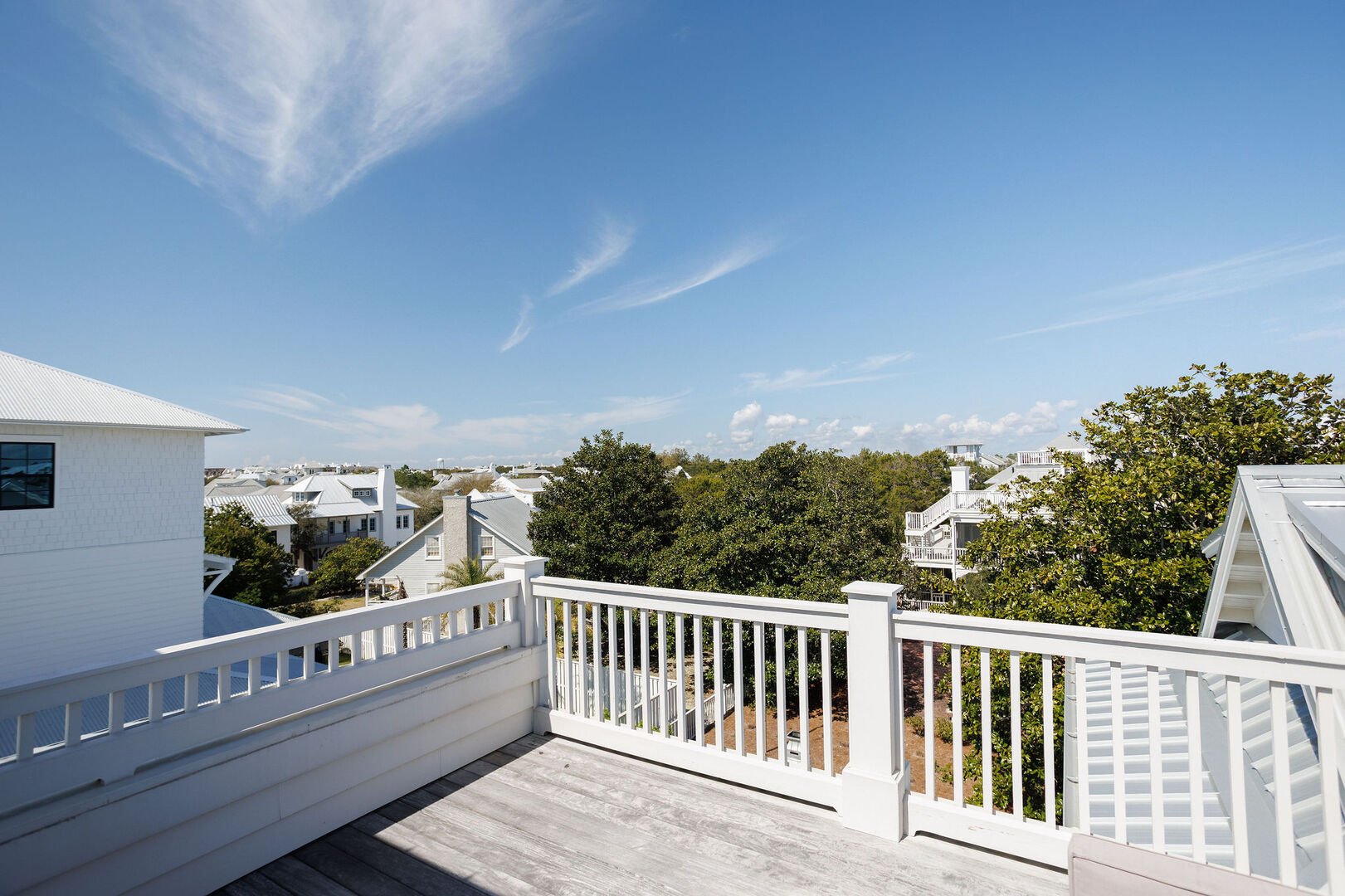 Views from the back patio of the third floor.