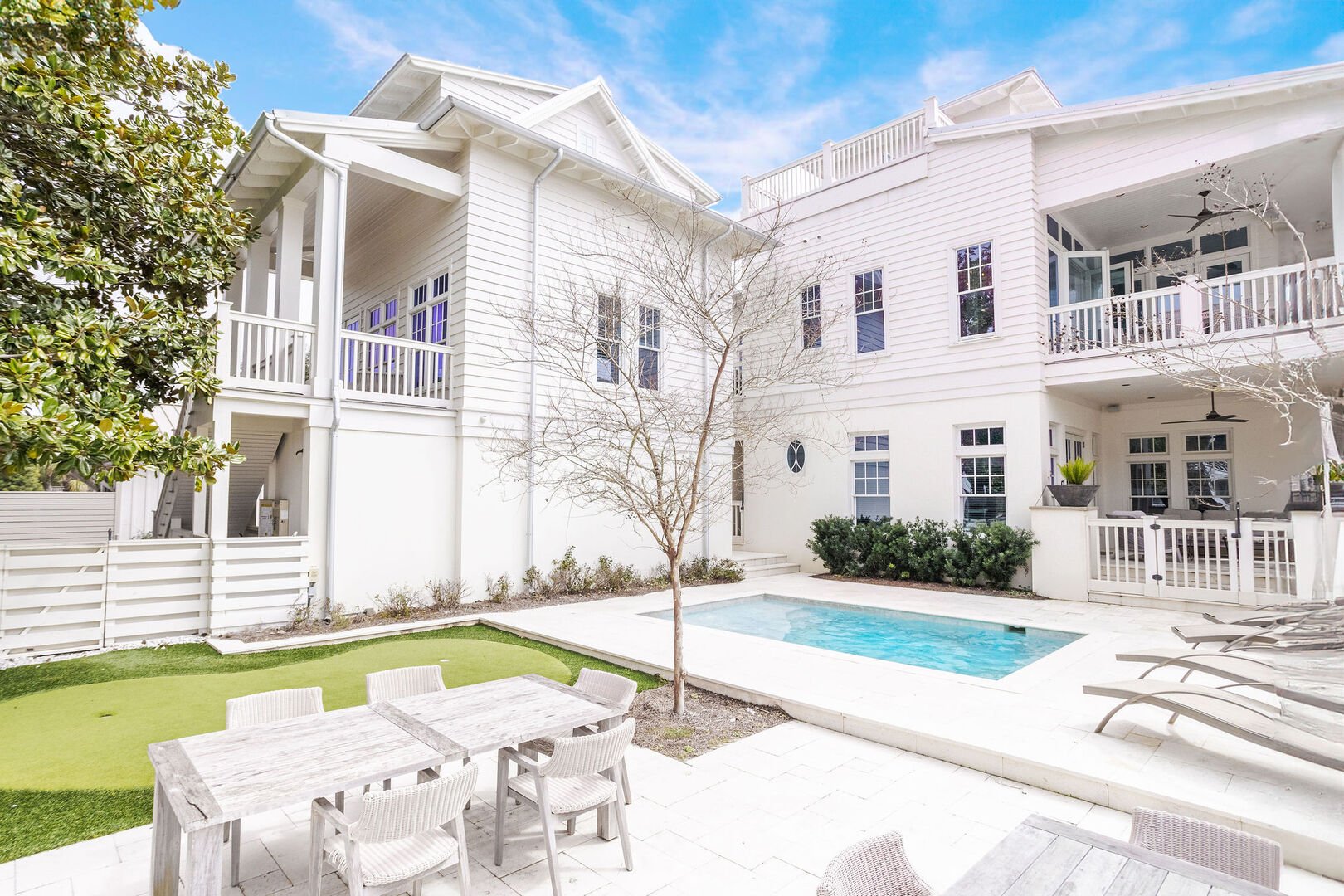 Views of the home from the backyard.