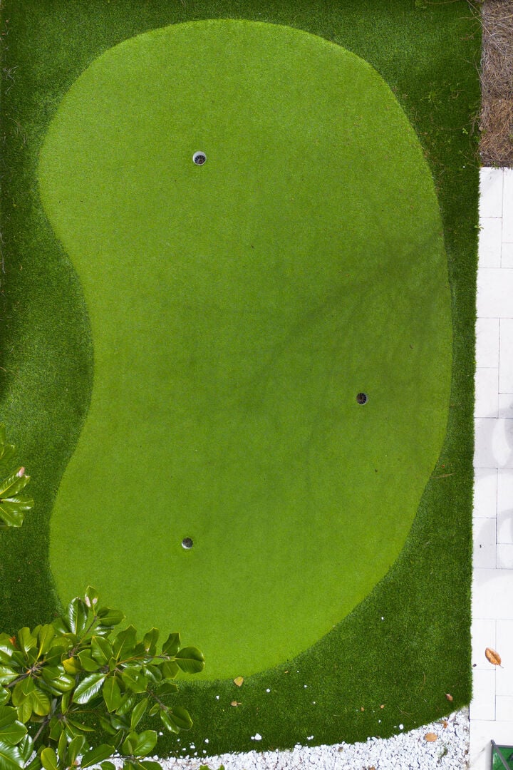 Putting green in backyard!