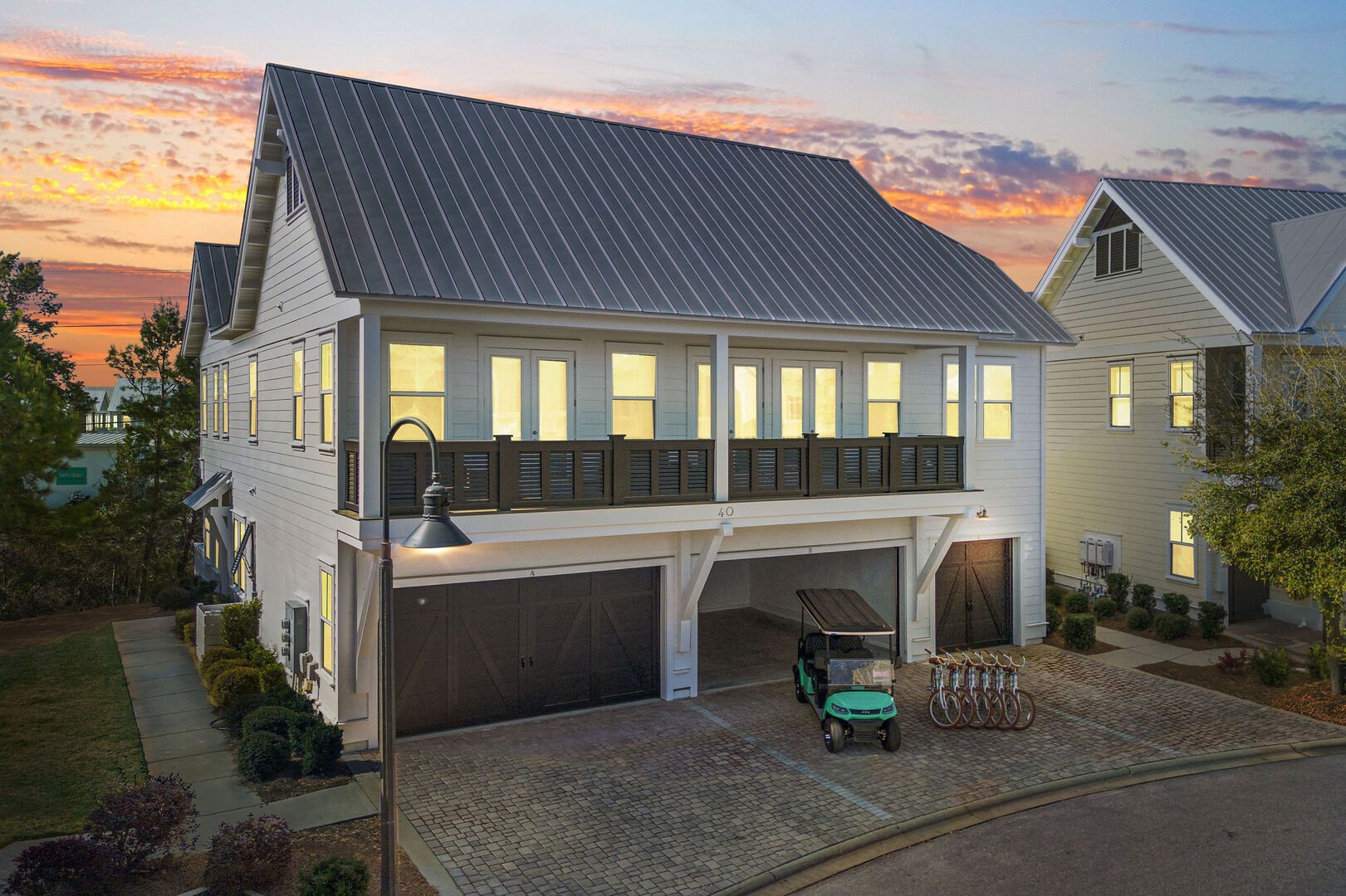 Home has a 2 car driveway.