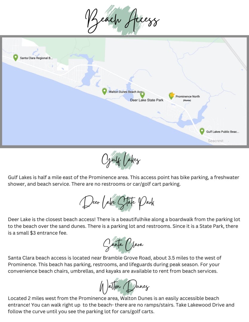 Four nearby public beach accesses!