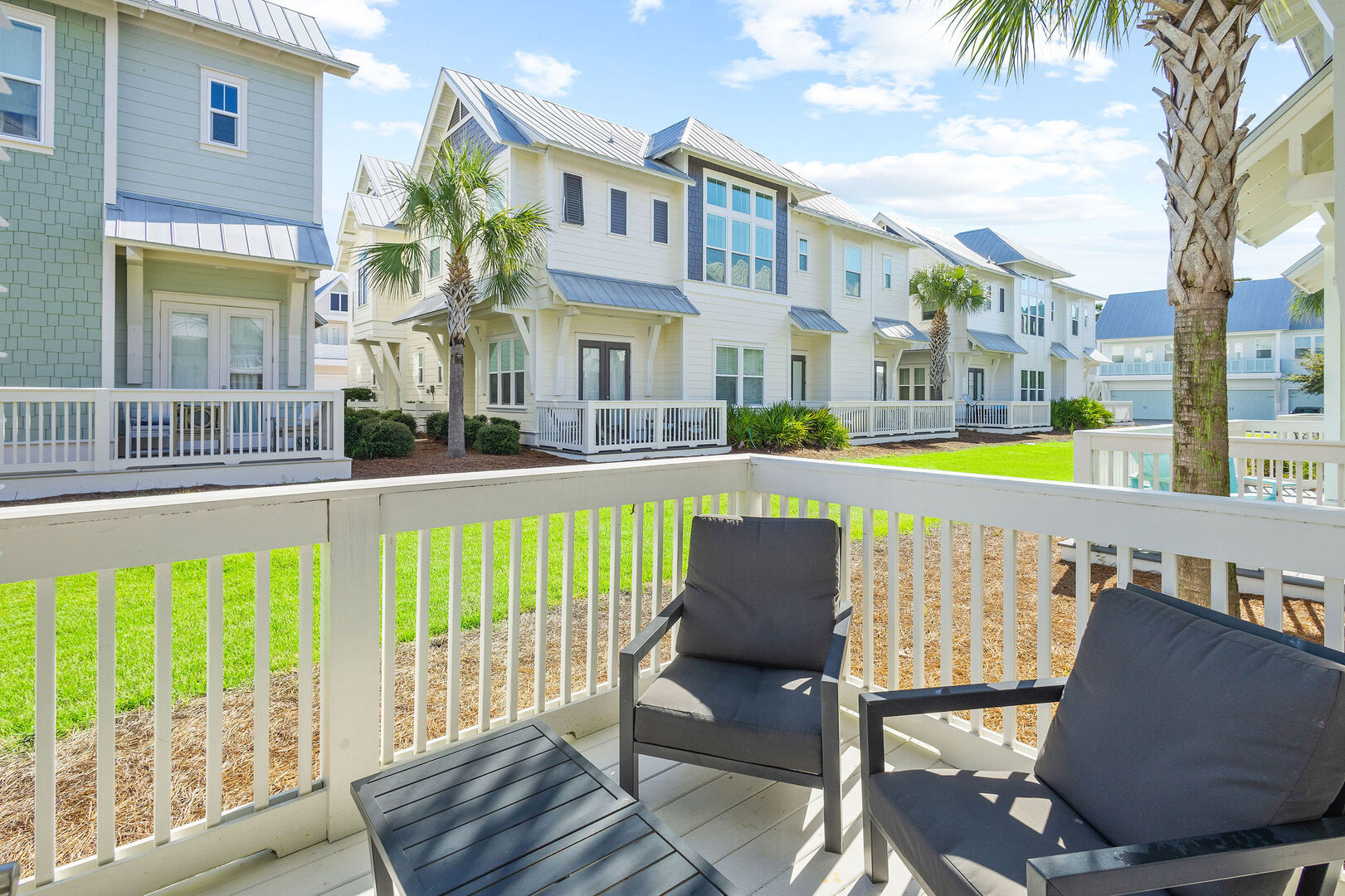 Enjoy a morning cup of coffee on your large private patio right off the dining room.