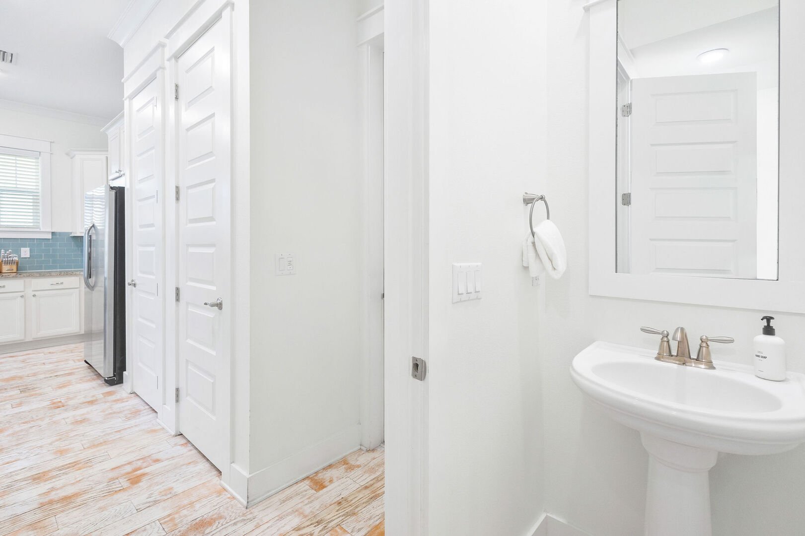 First floor half bath.