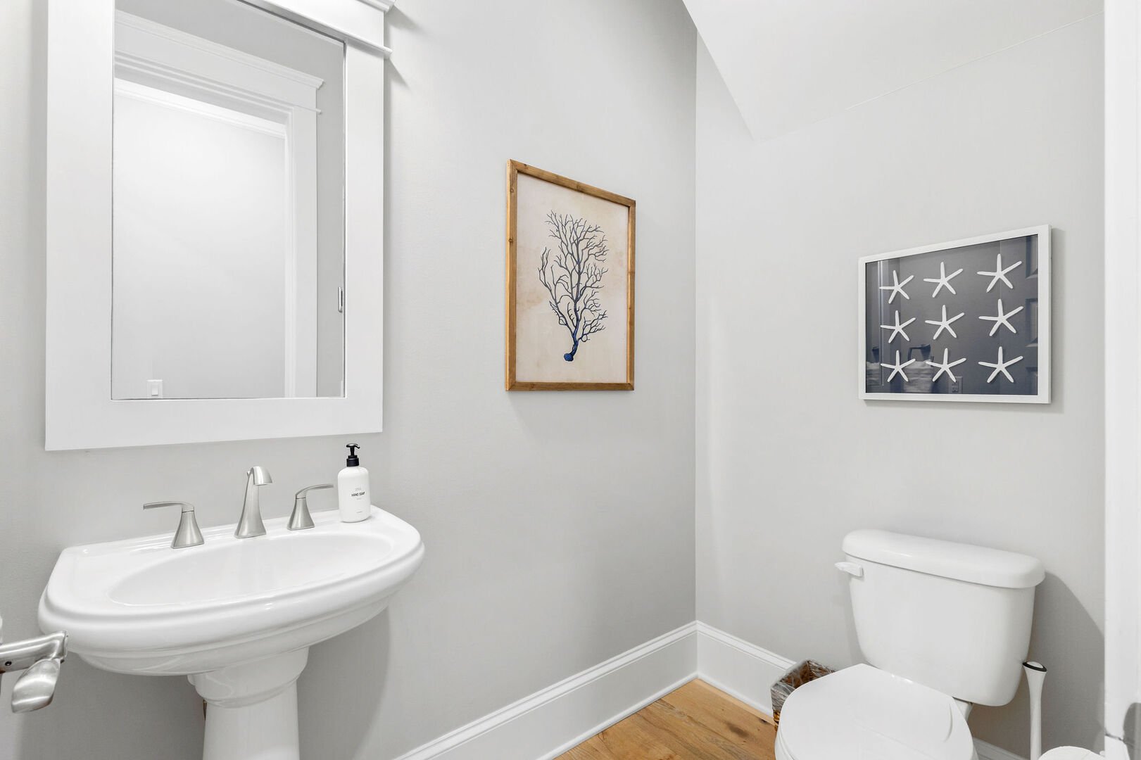 First floor half bathroom.