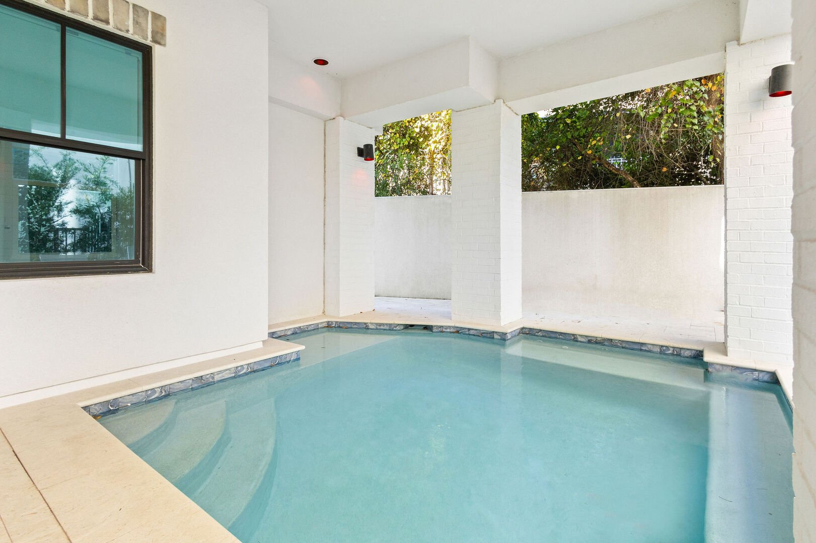 Enjoy the covered private pool.