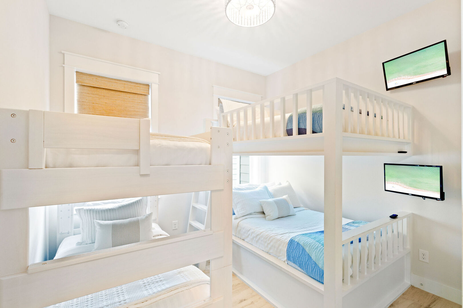 Bedroom #1 features (1) full over full bunk and (1) twin over twin bunk.