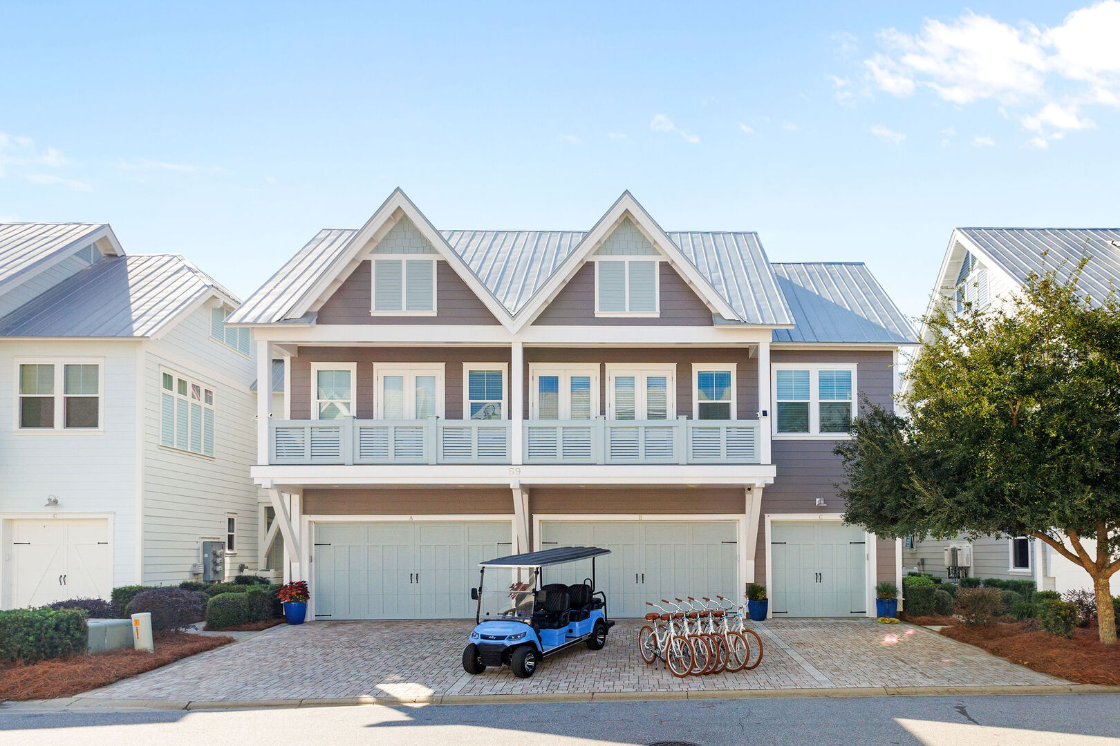 Home features two driveway parking spots.