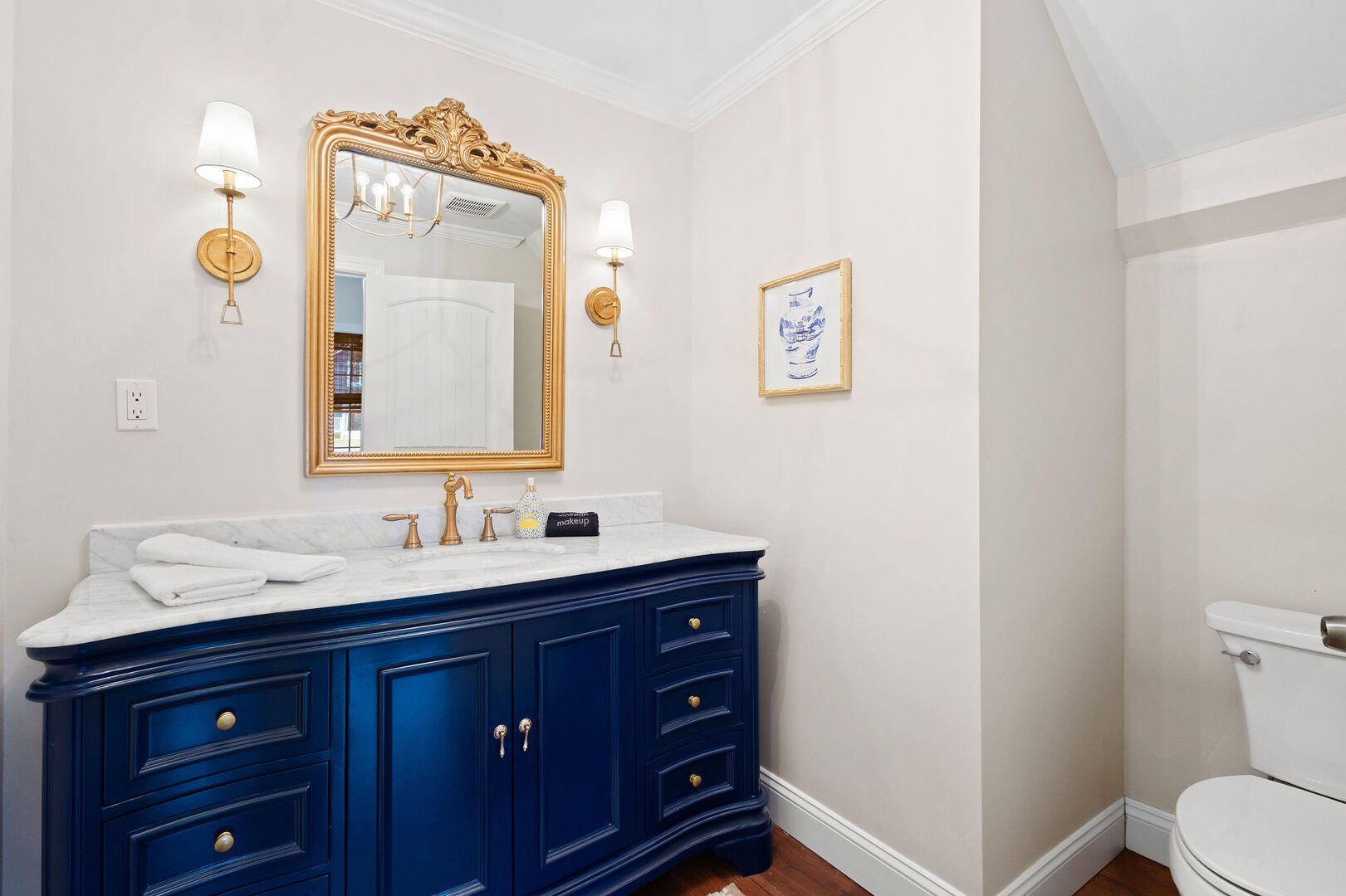 First floor half bathroom.