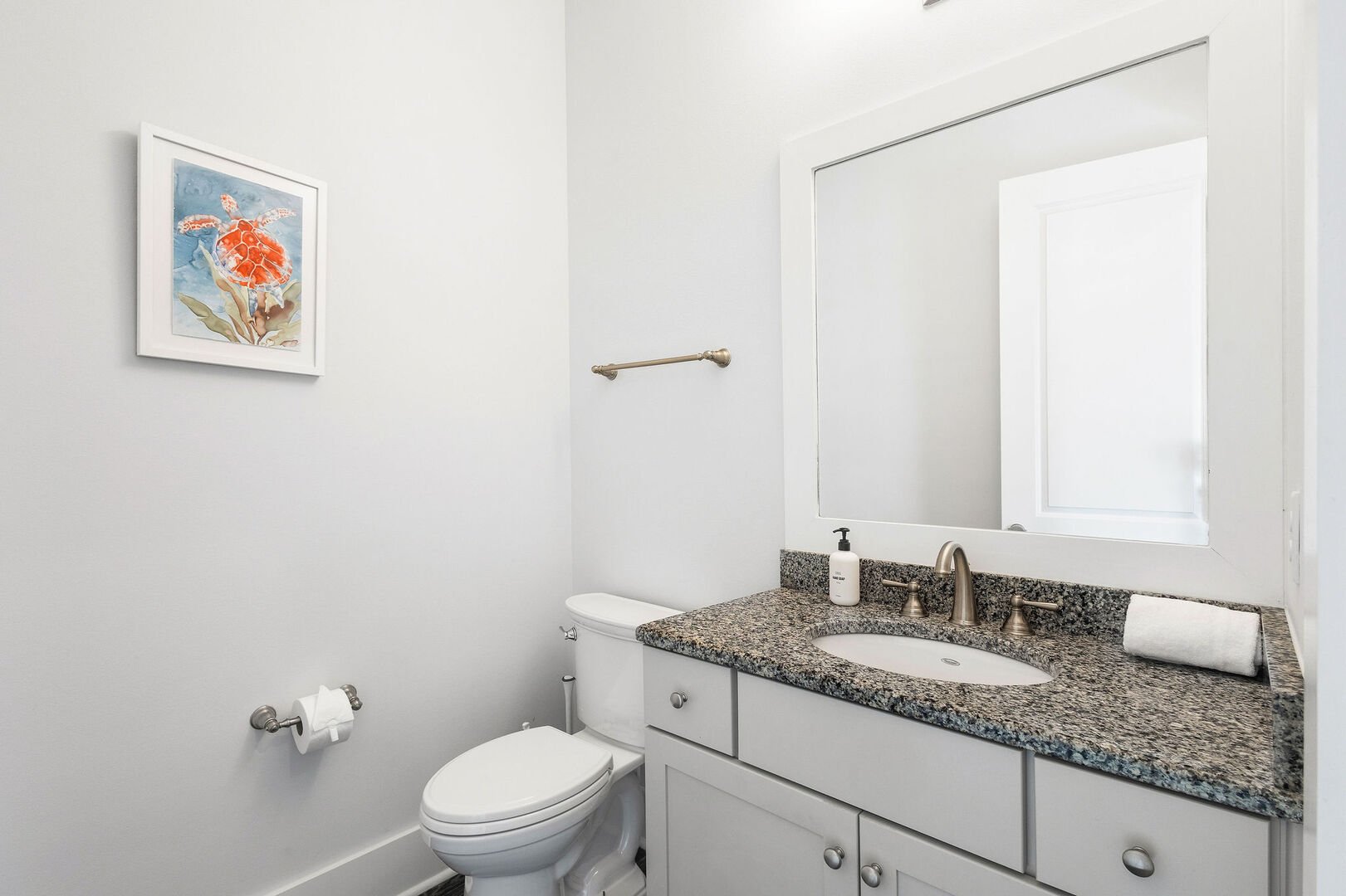 First floor half bathroom.