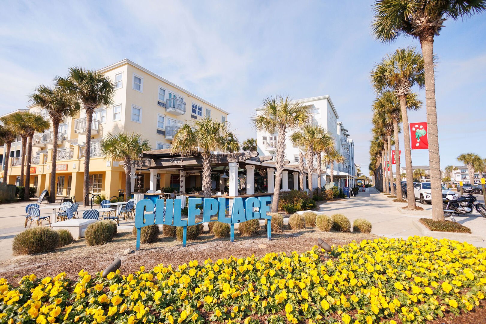 Gulfplace is a short walk from the home and offers dining, shopping and entertainment.