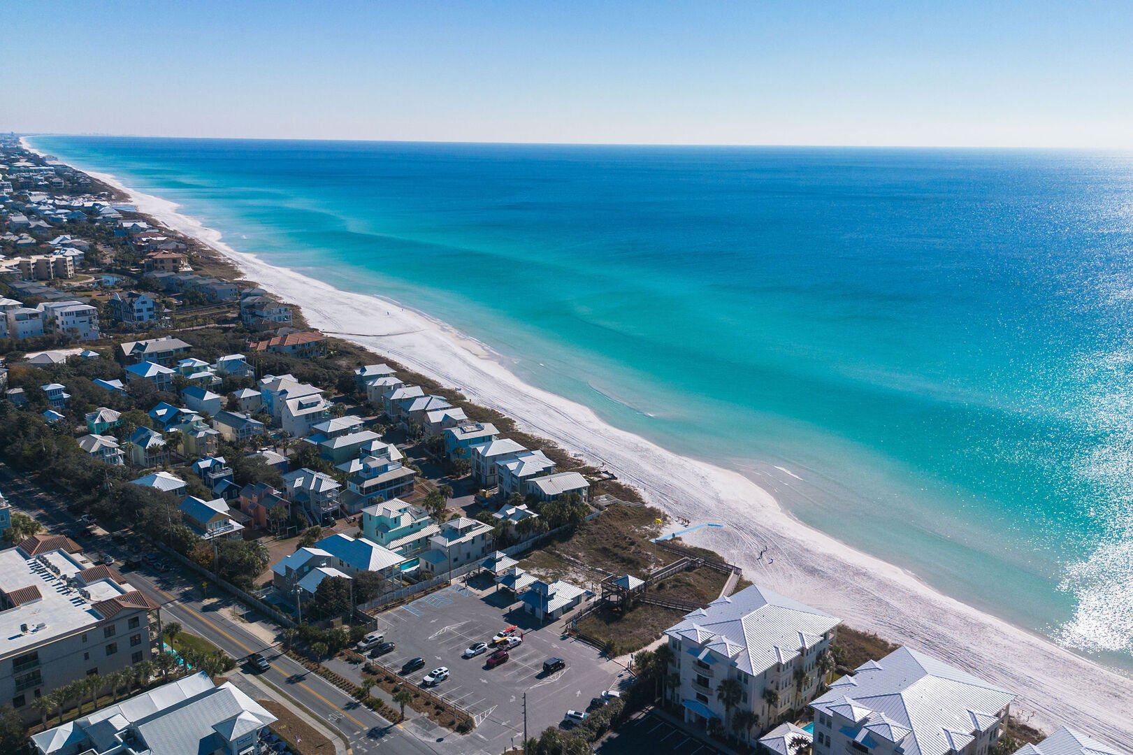 Home is just steps from the sugar white sand beaches of 30A! Home is steps from the Ed Walline Regional Beach Access.