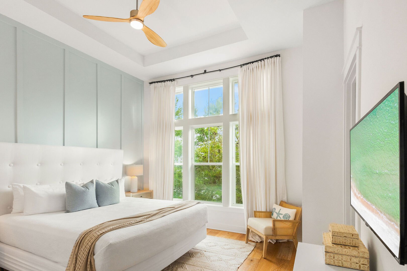 Bedroom #3 features a king bed and smart tv!