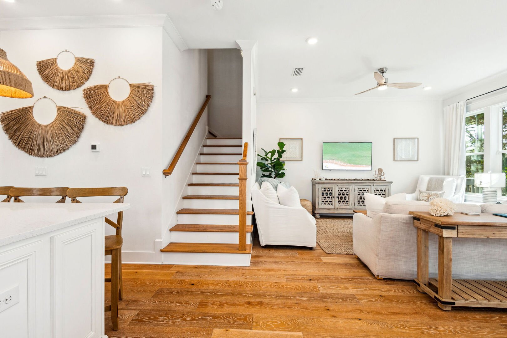 Upon entering the home, you are invited by the open concept first floor.