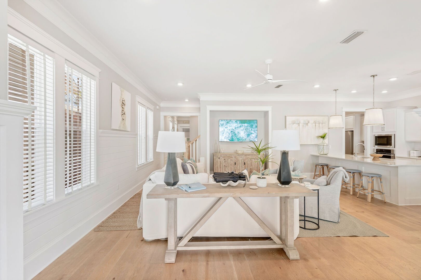 Upon entering the front of the home yo will find a large, open concept living area.