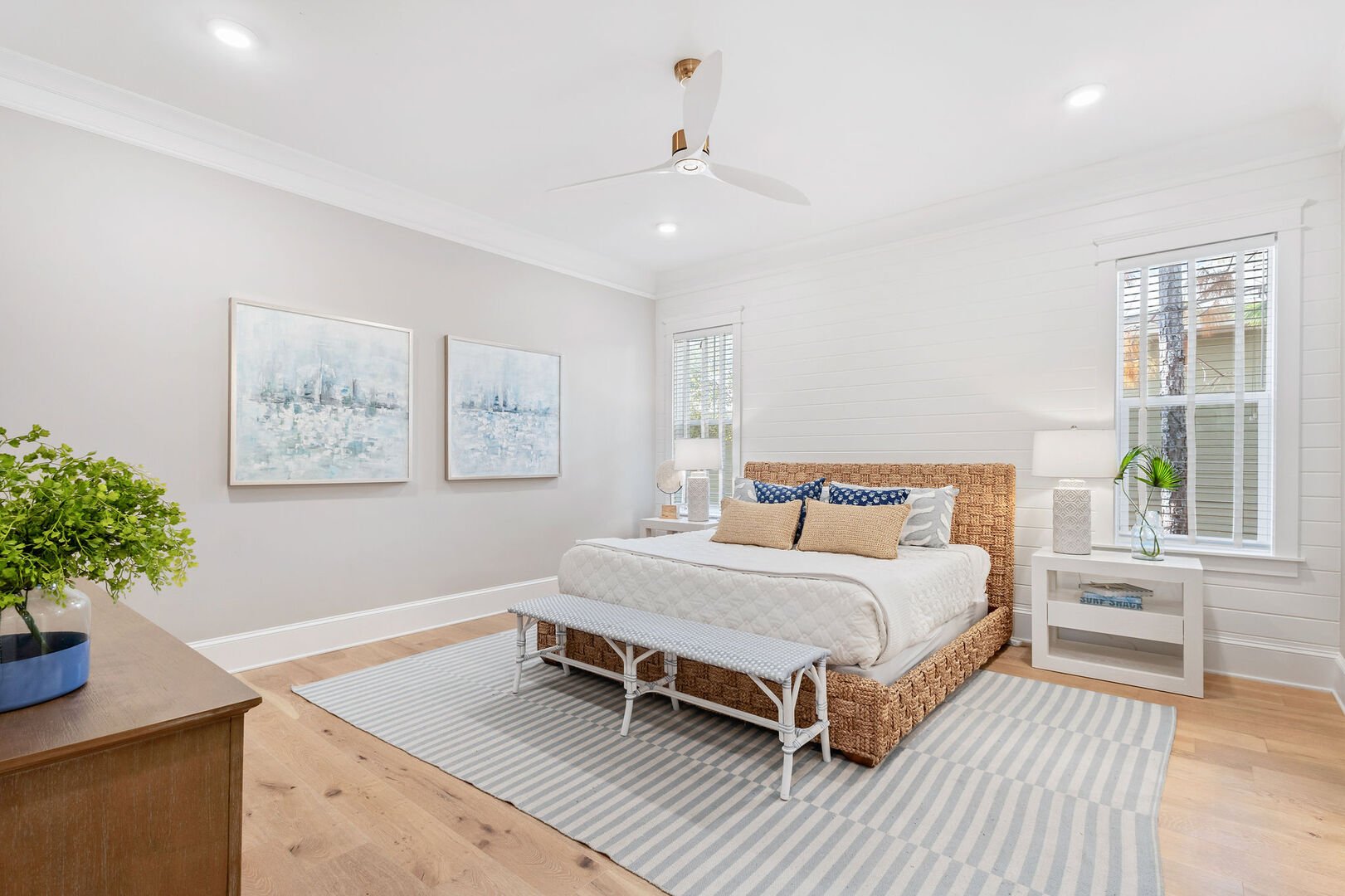 Bedroom #1 features a king bed, smart tv, and ensuite.