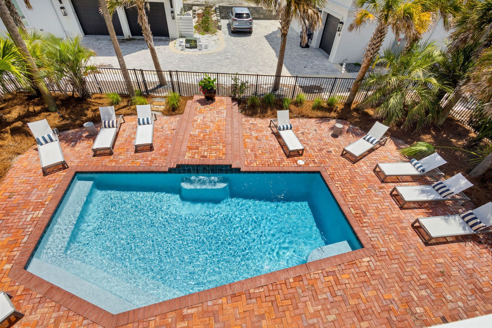 Catch the rays of the emerald coast by the private pool.