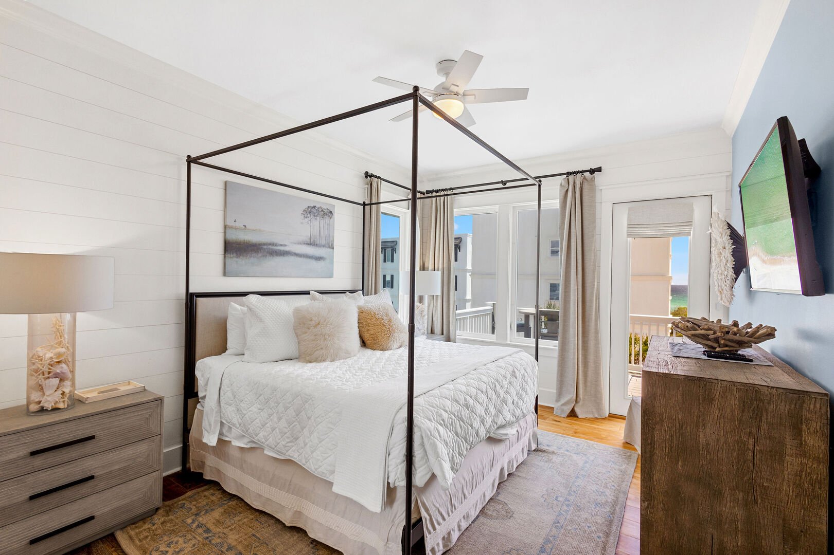 Bedroom #6 features a king bed, smart tv and ensuite.