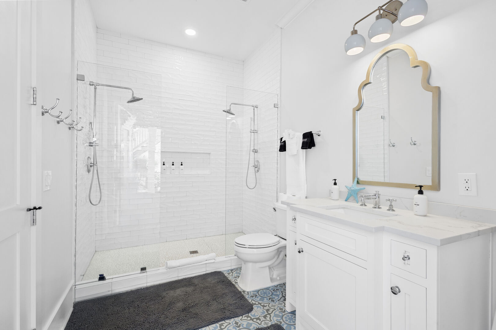 First floor bathroom features a walk-in shower.