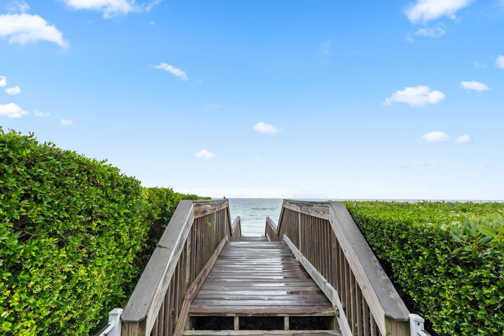 Private beach access.