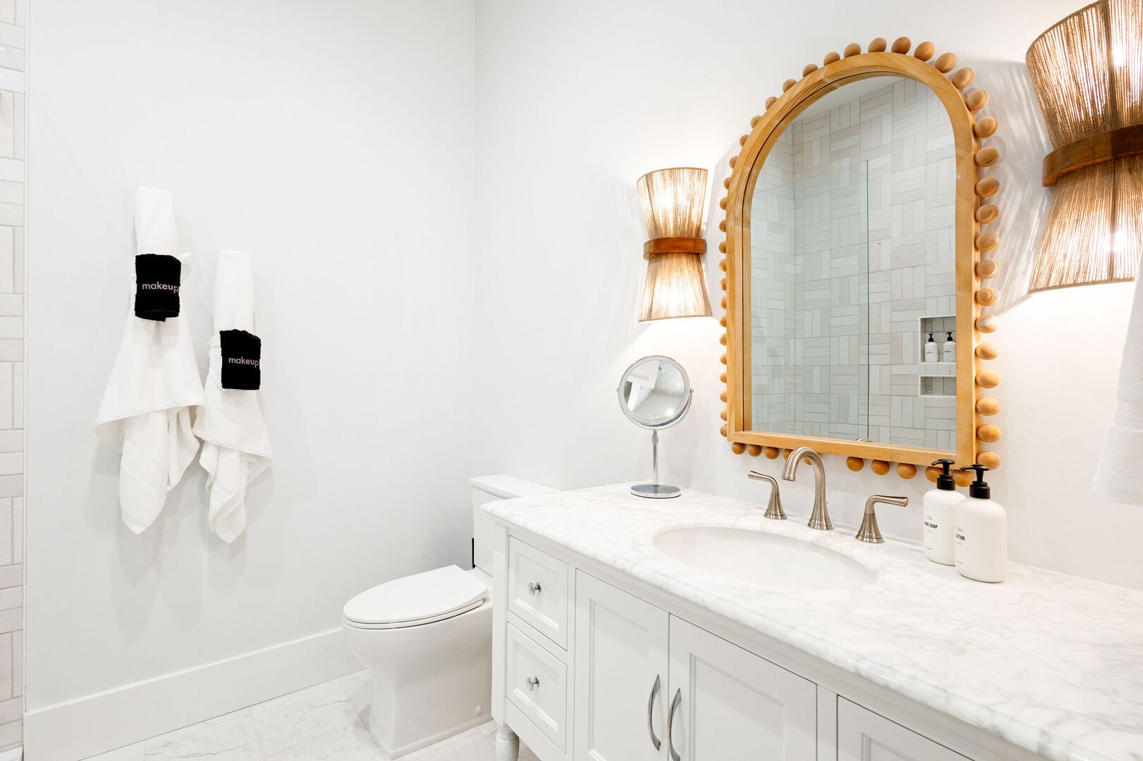 First floor king ensuite features large walk-in shower.