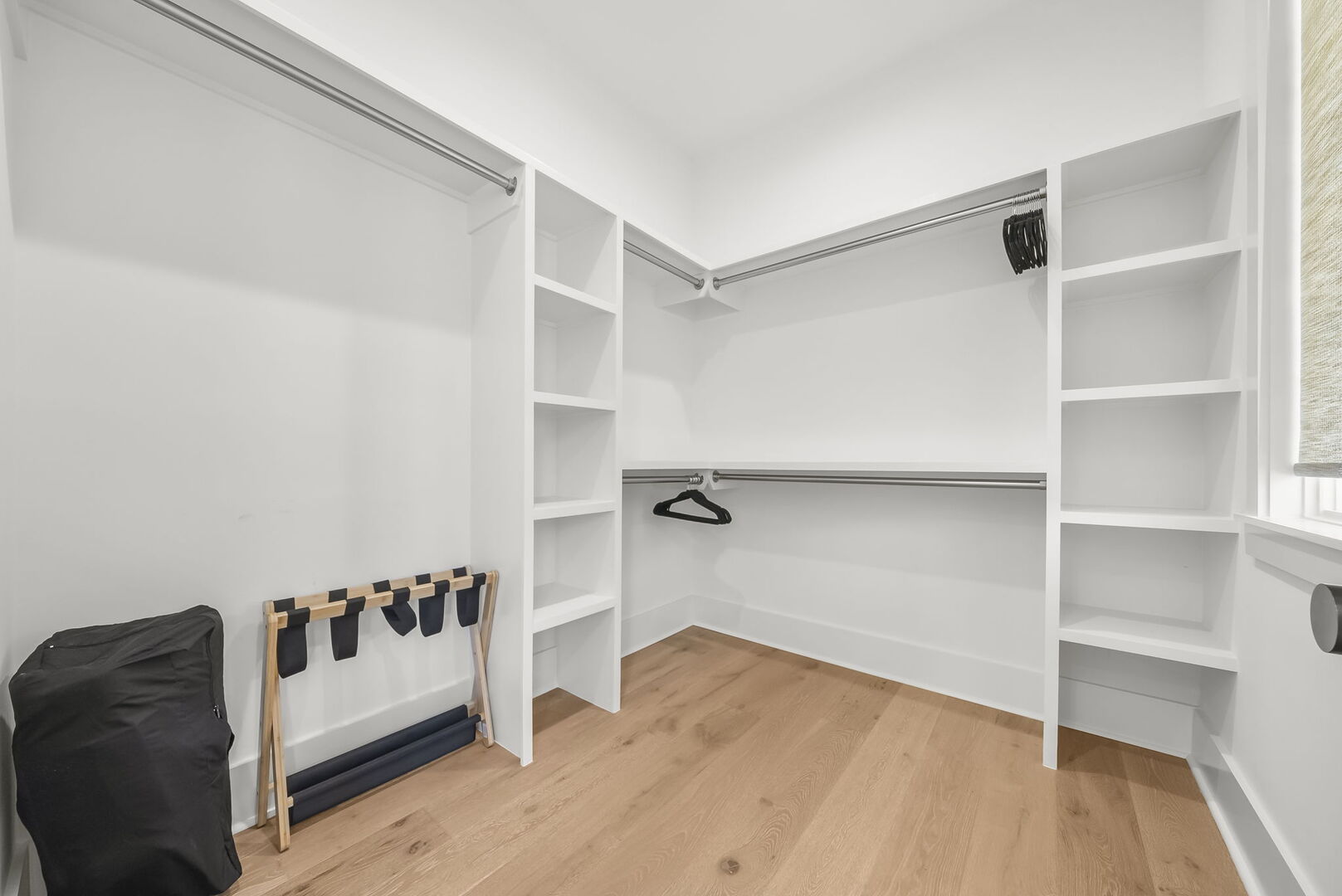 Bedroom includes a large walk-in closet.