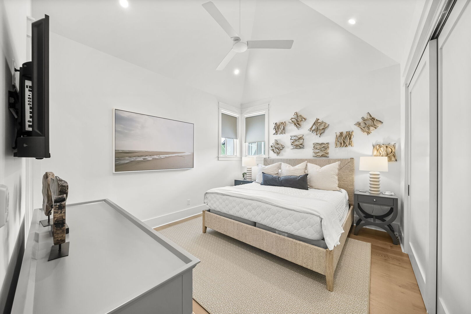 Bedroom #4 features a king bed, smart tv and ensuite.