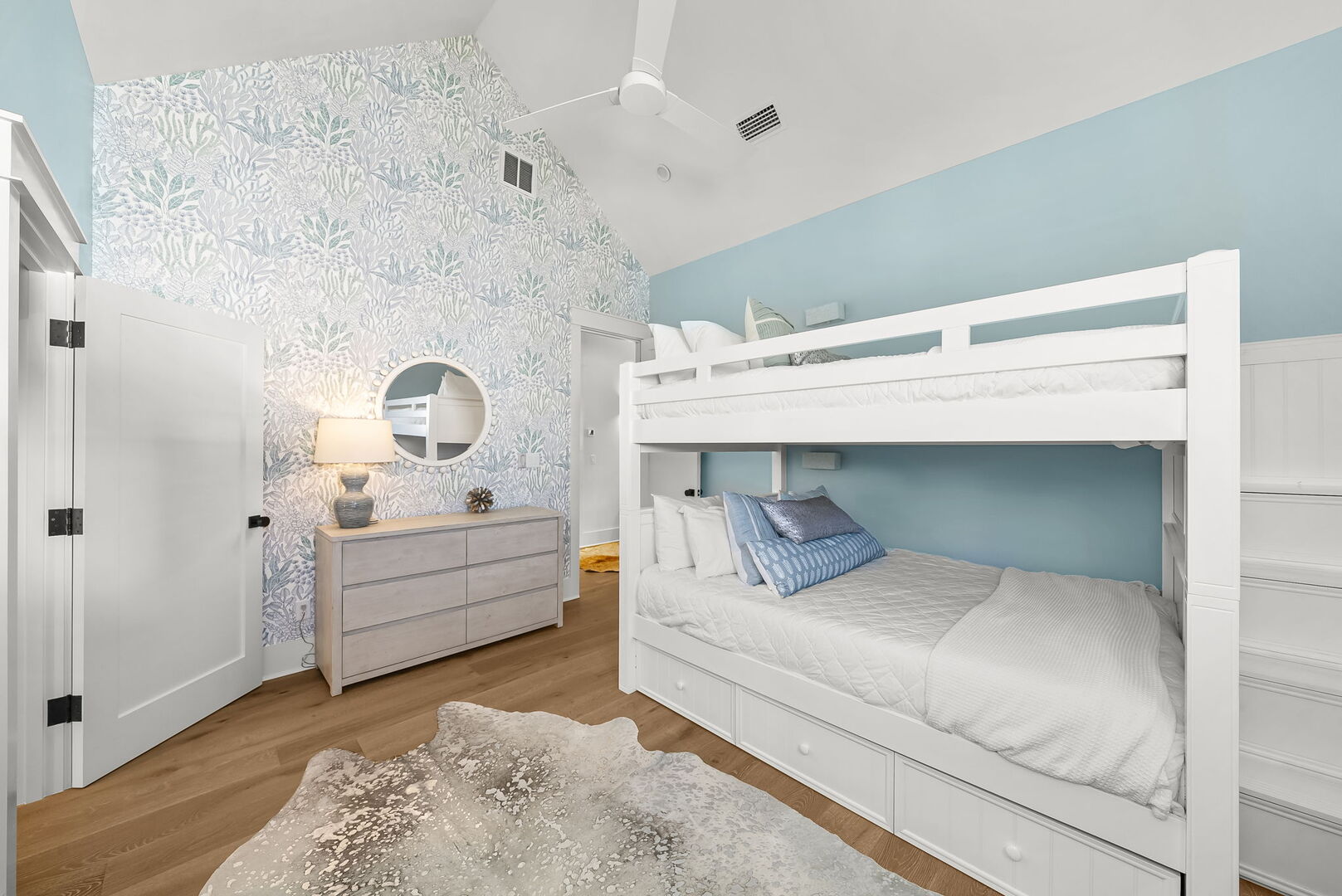 Bedroom #3 features a queen over queen bunk with a twin trundle.