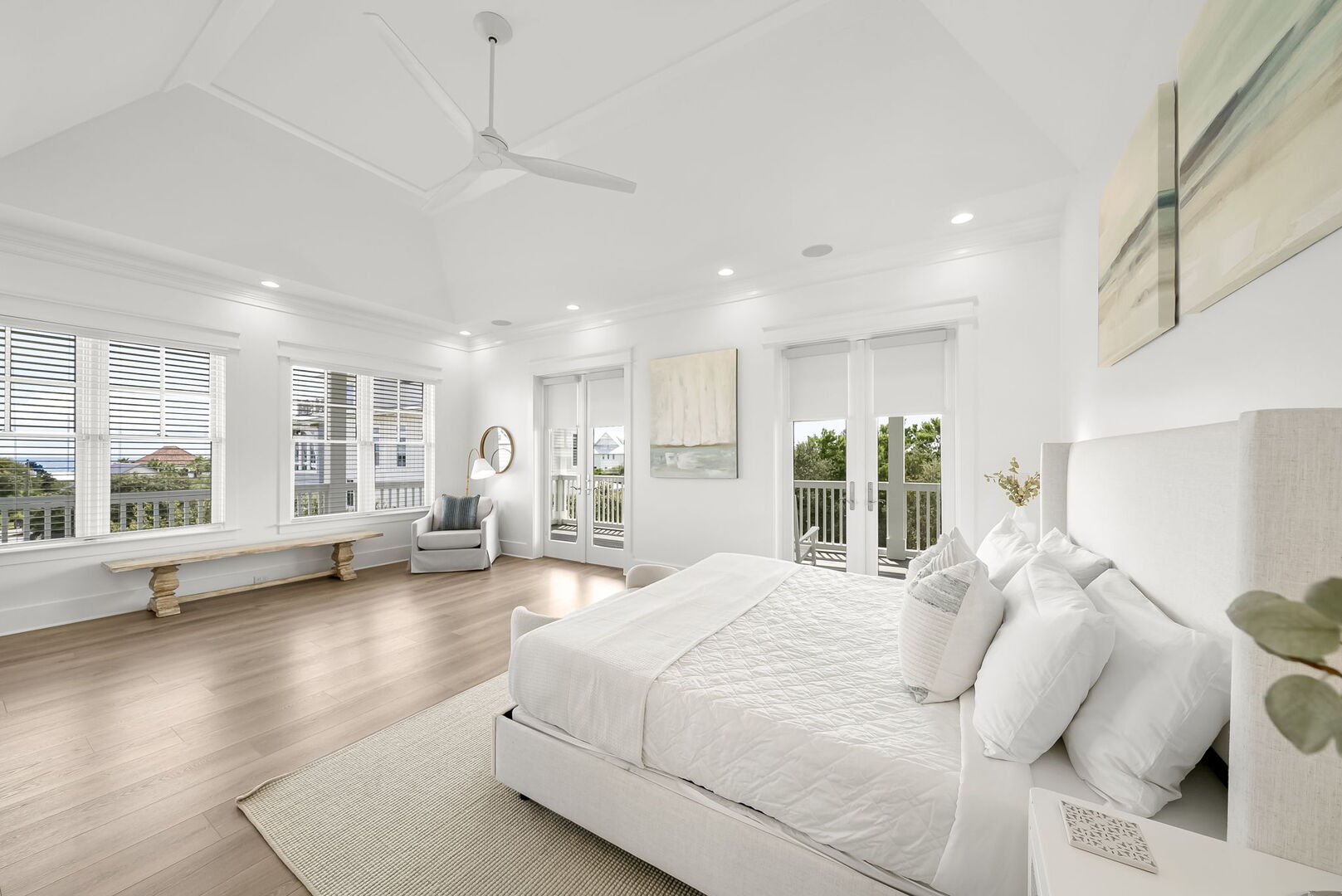 Bedroom #6 features a king bed, smart tv, access to balcony, and ensuite.