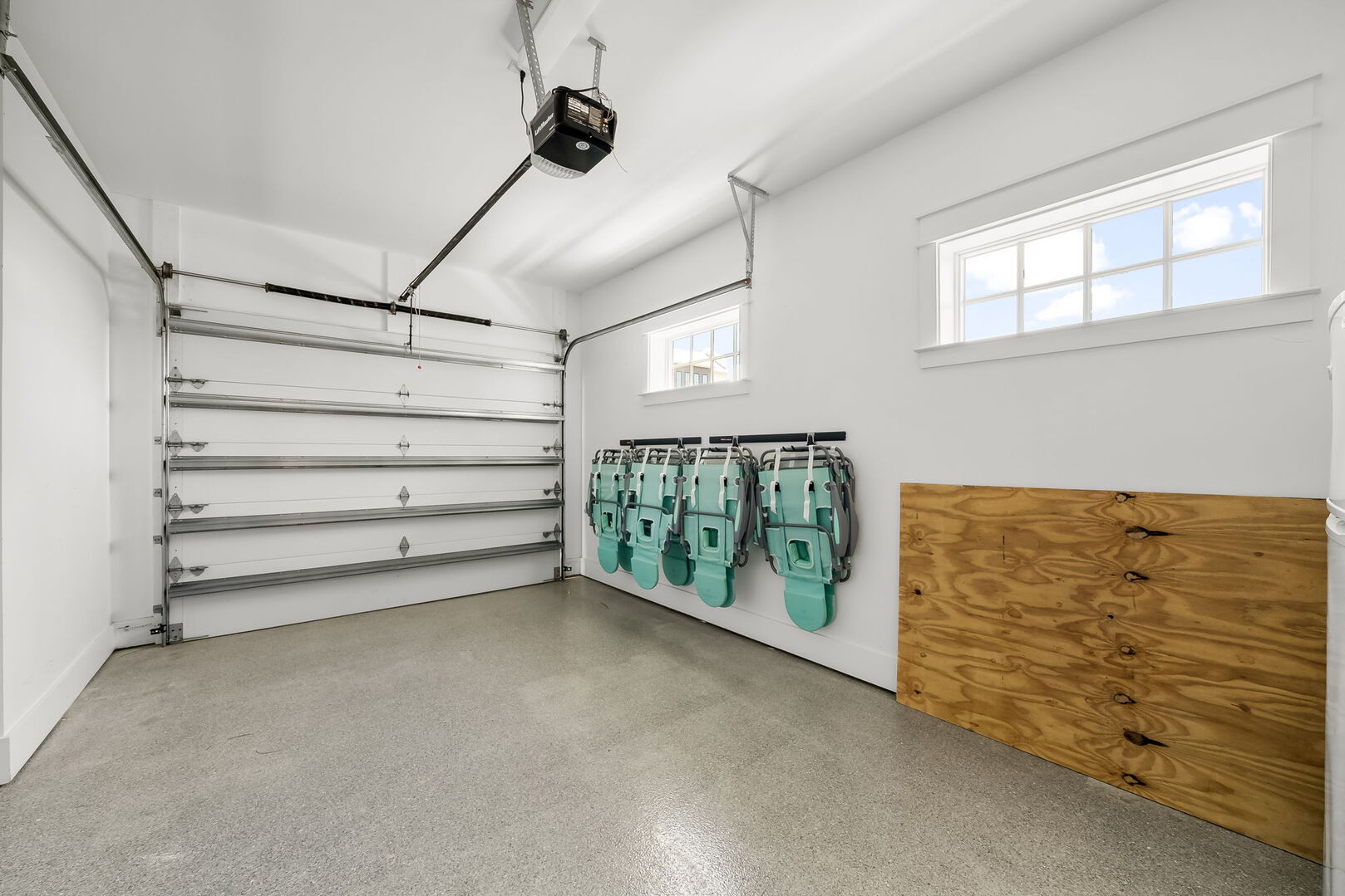 Garage access with beach gear to make those trips to the beach easy.