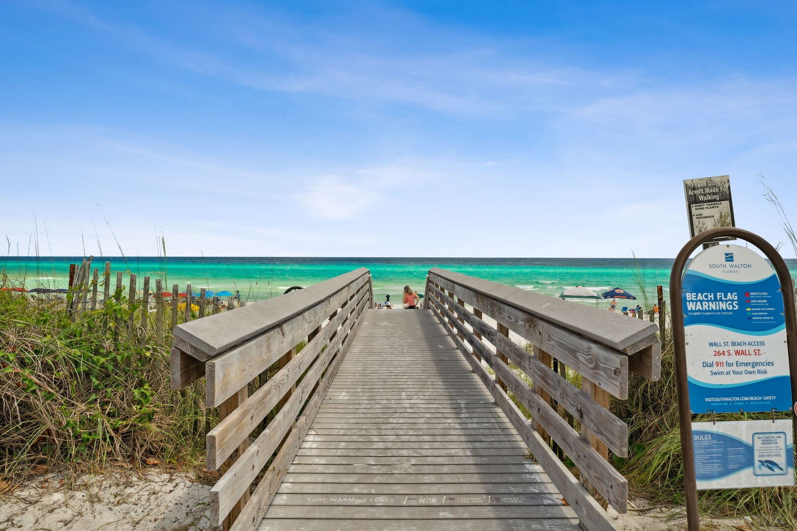 Home is a short walk to the Inlet Beach access.