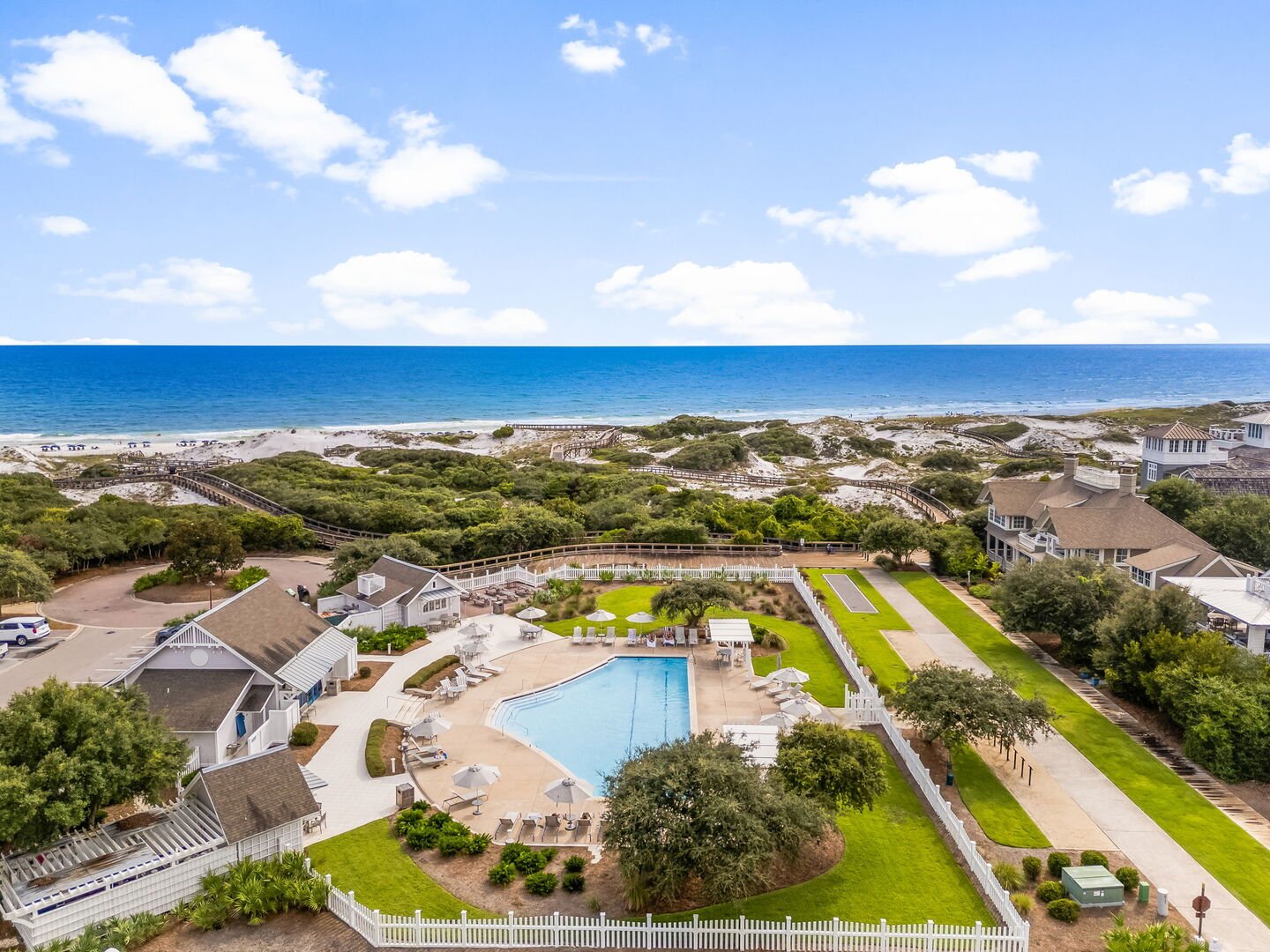 Dunesider Pool and Grill is just steps from the home.