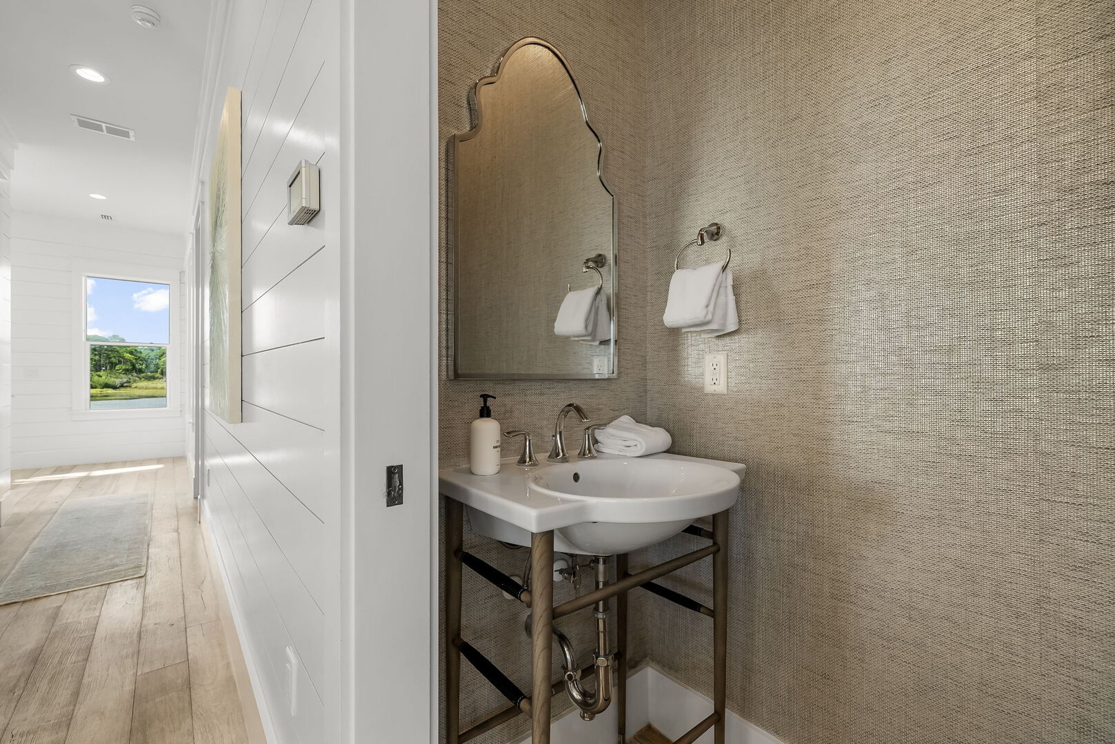 Second floor half bathroom.