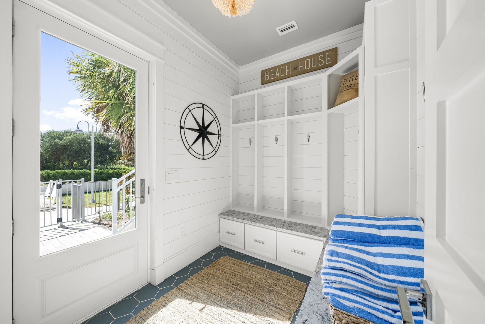First floor foyer off bathroom leads to the private pool.