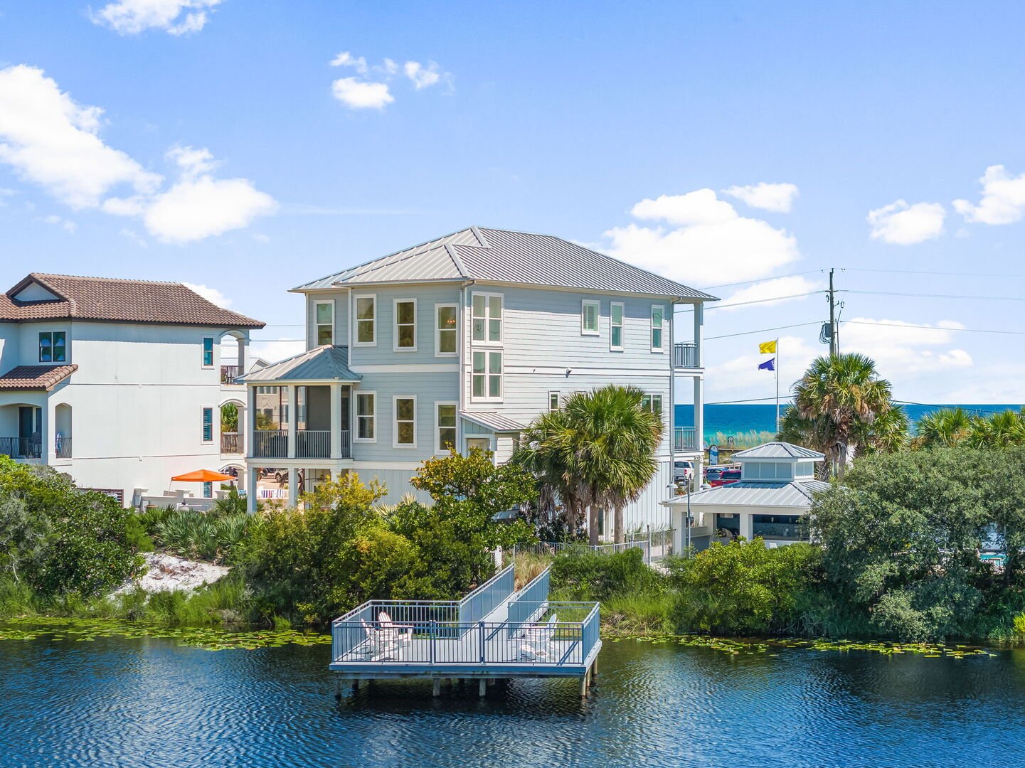 Catch the colorful sunsets of 30A on the deck over the dune lake.