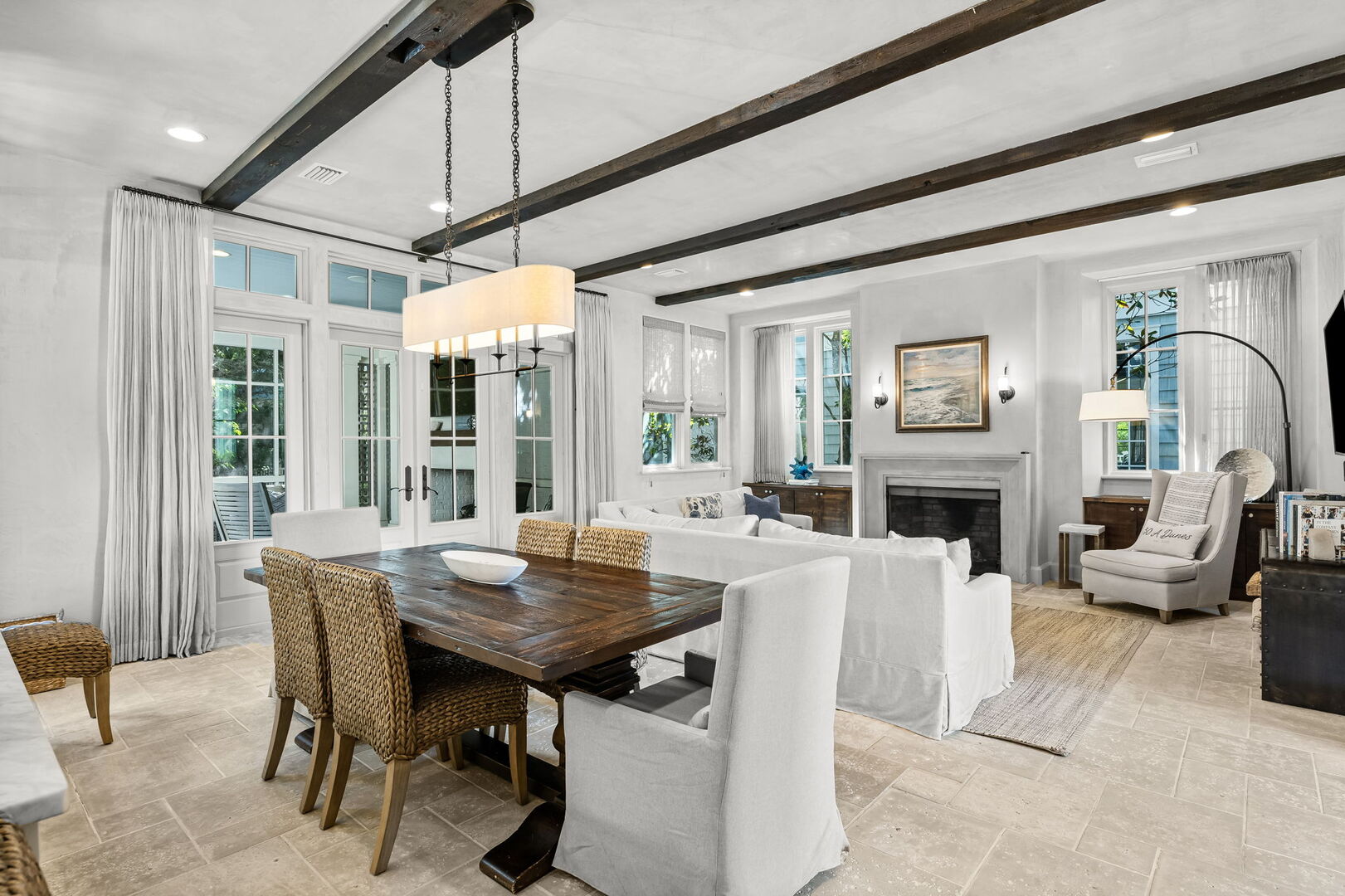 Dining seating for 6.