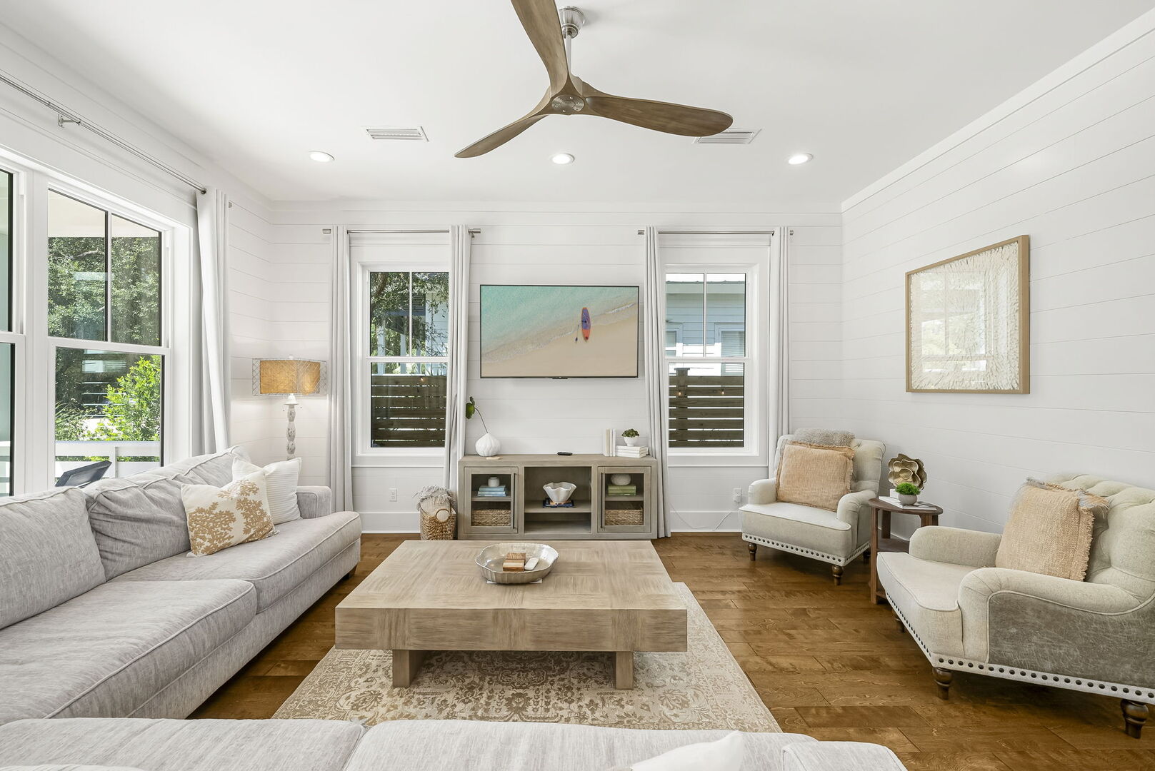 First floor open concept living space.