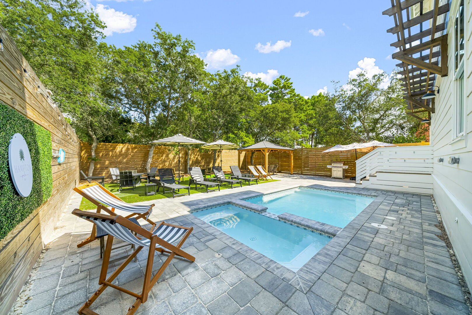 Catch the rays by the private pool.