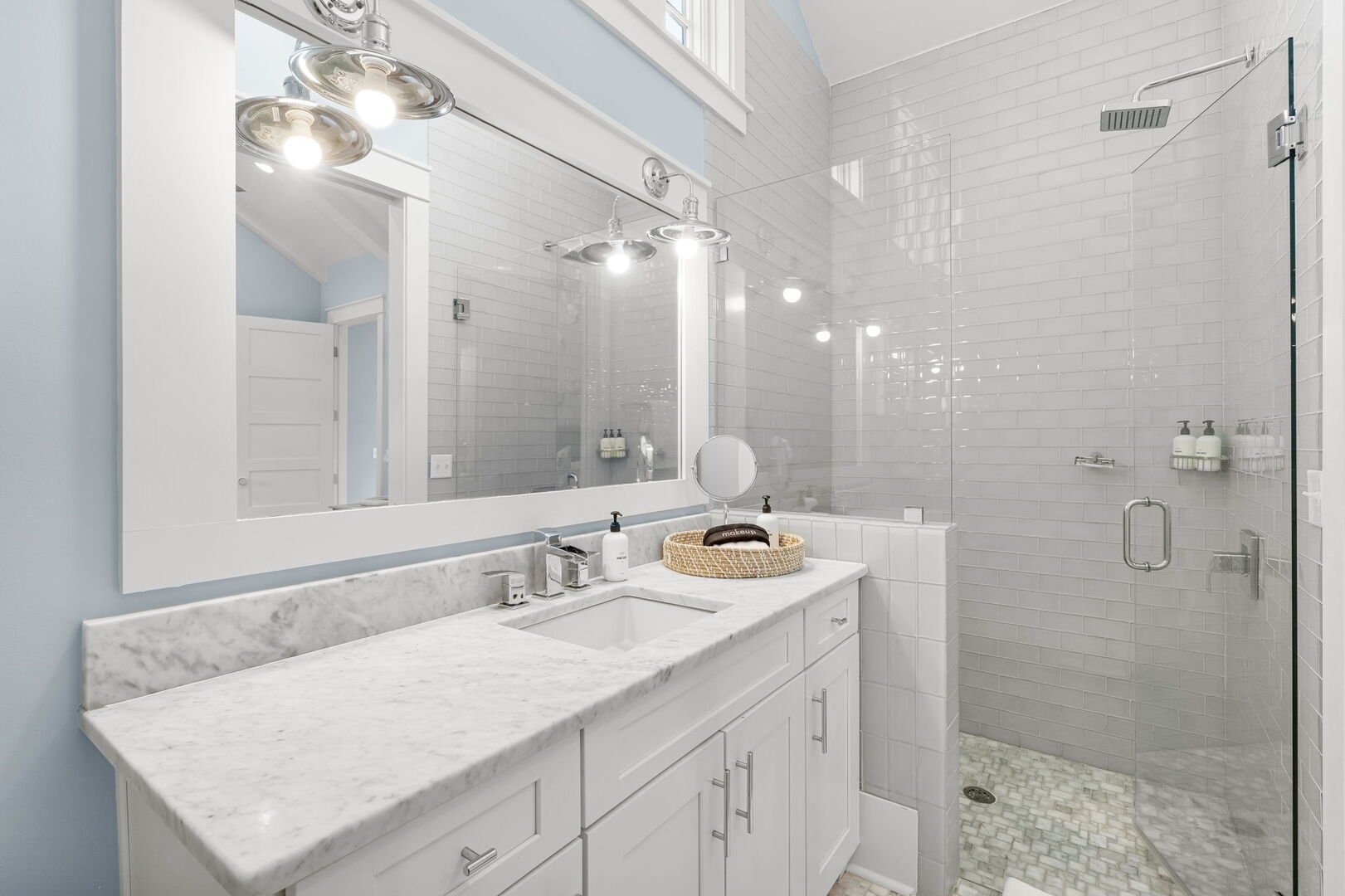Ensuite bathroom with walk-in shower.