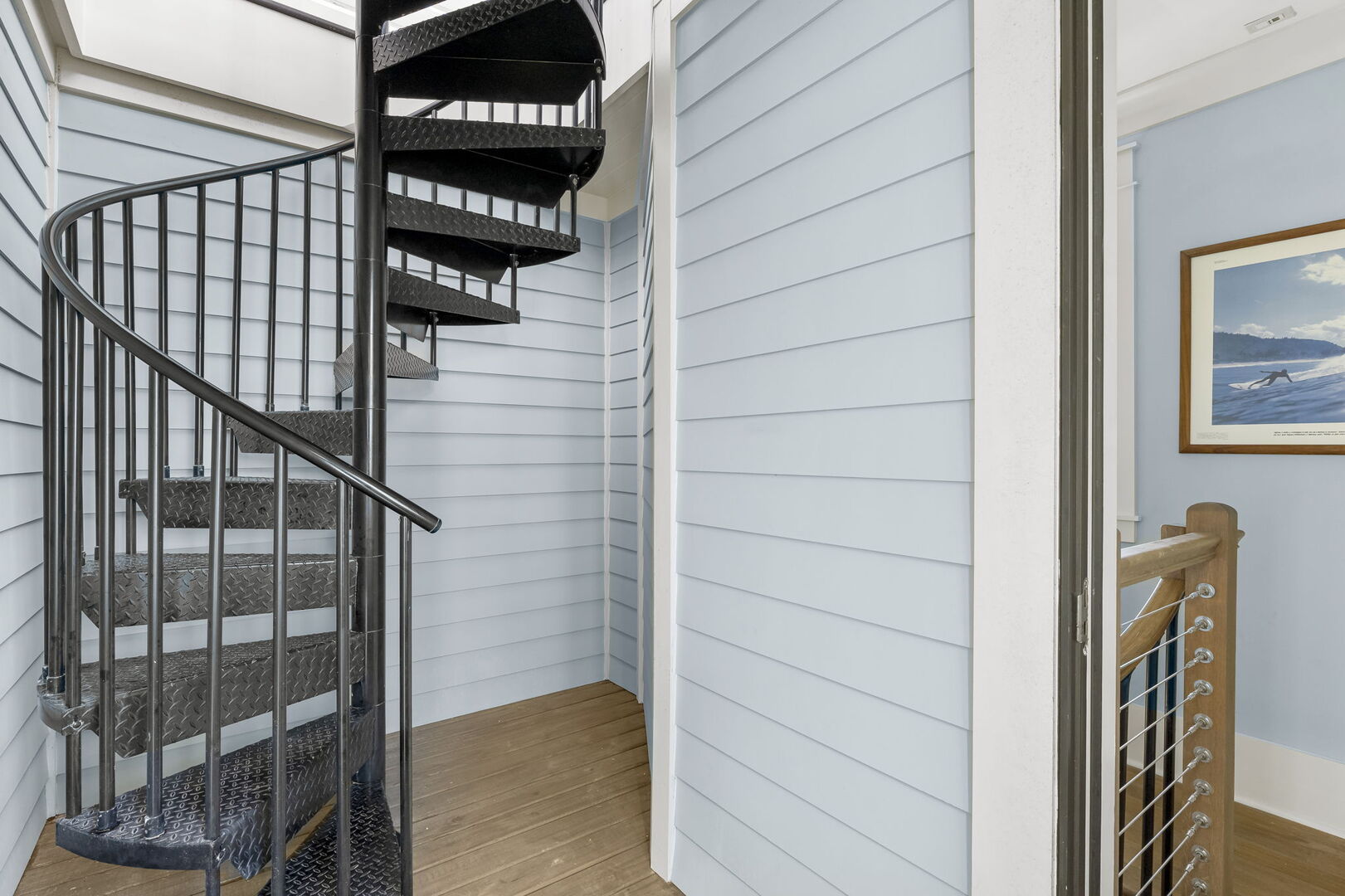 Stairs to watchtower.