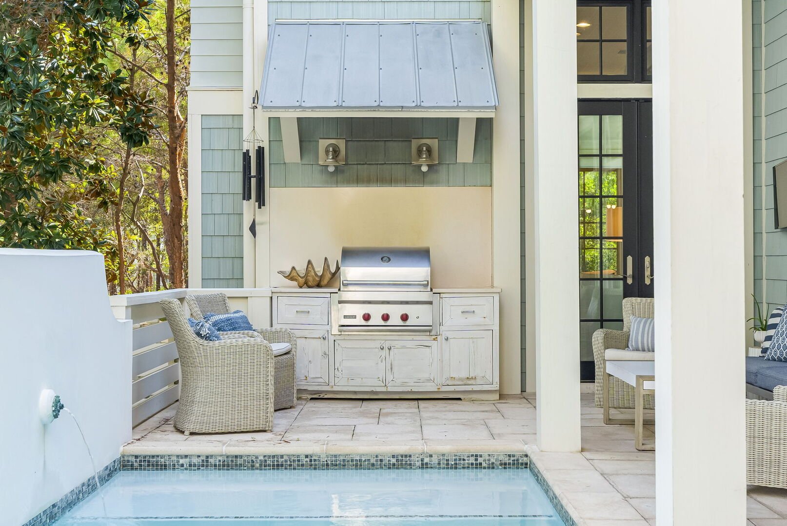 Home features a gas grill.