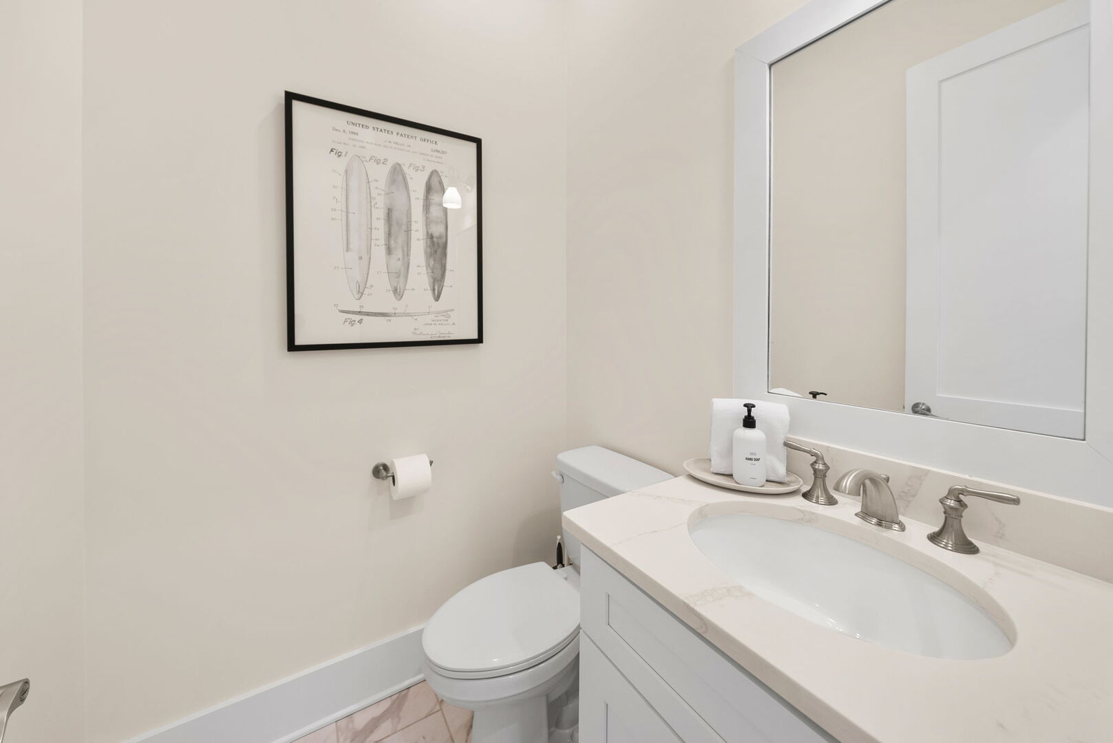 First floor half bathroom.