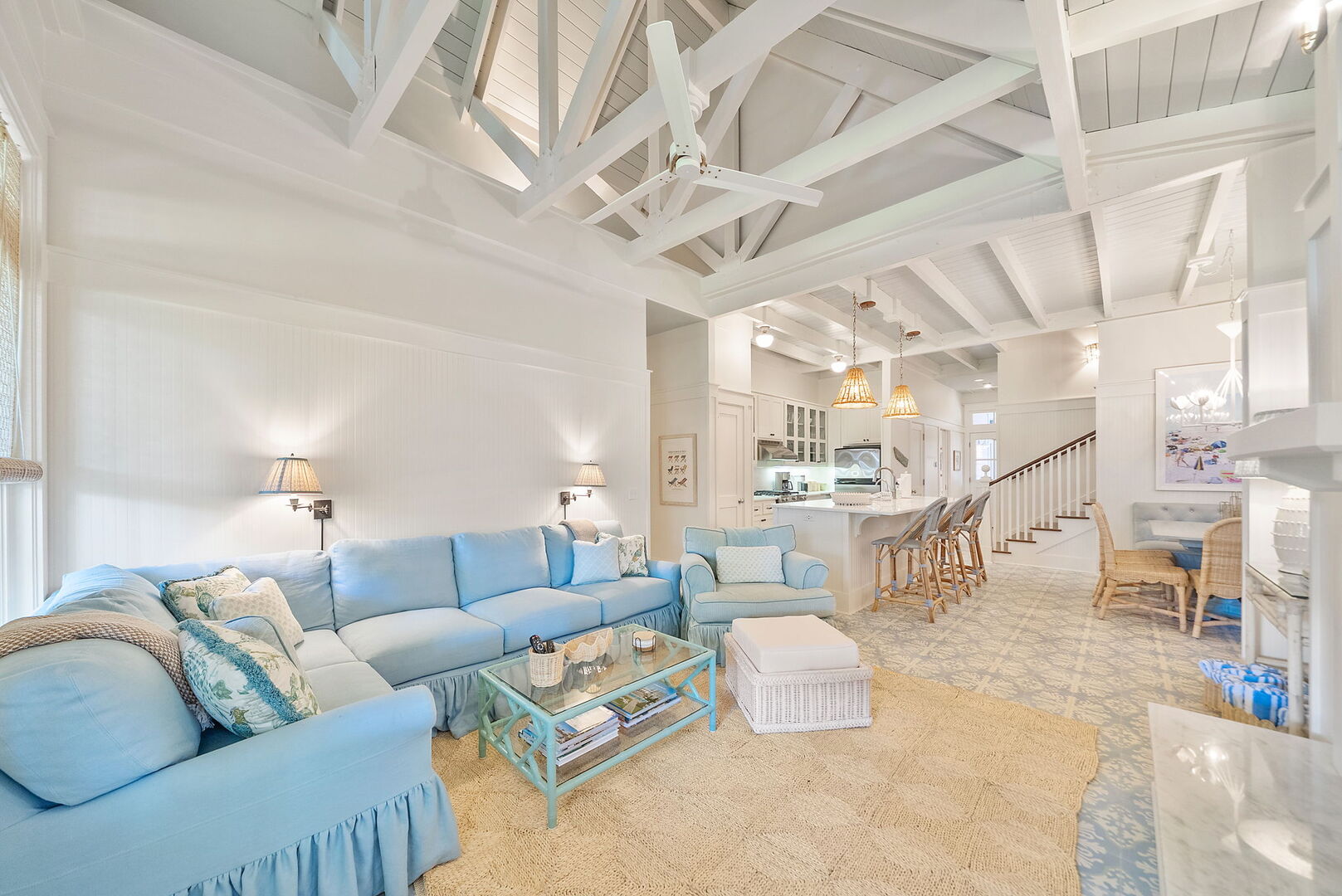 Walk in to the open floor living/dining.