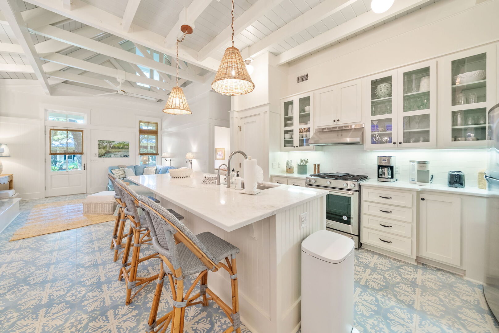 Large island seating for 3.