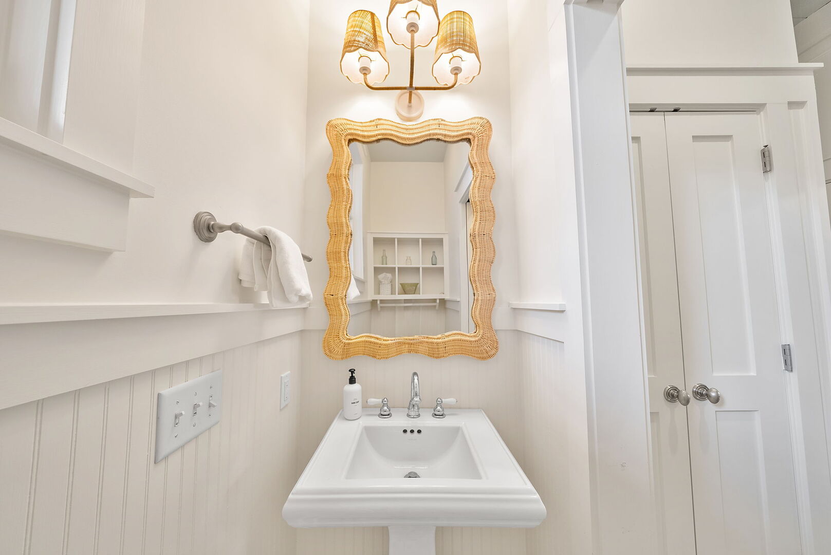 First floor half bathroom.