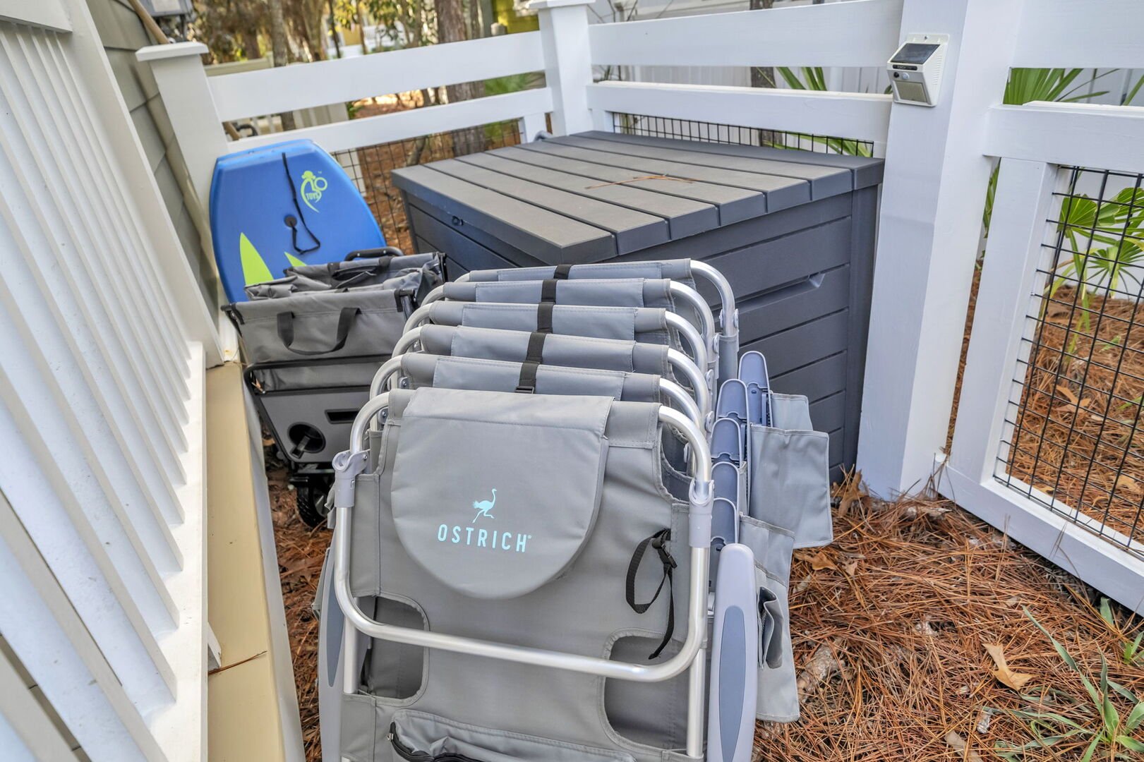 Pack light! Beach gear included.