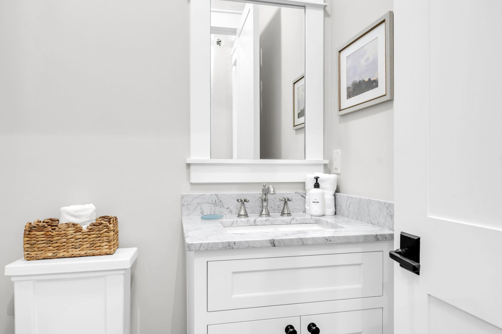 First floor half bath.