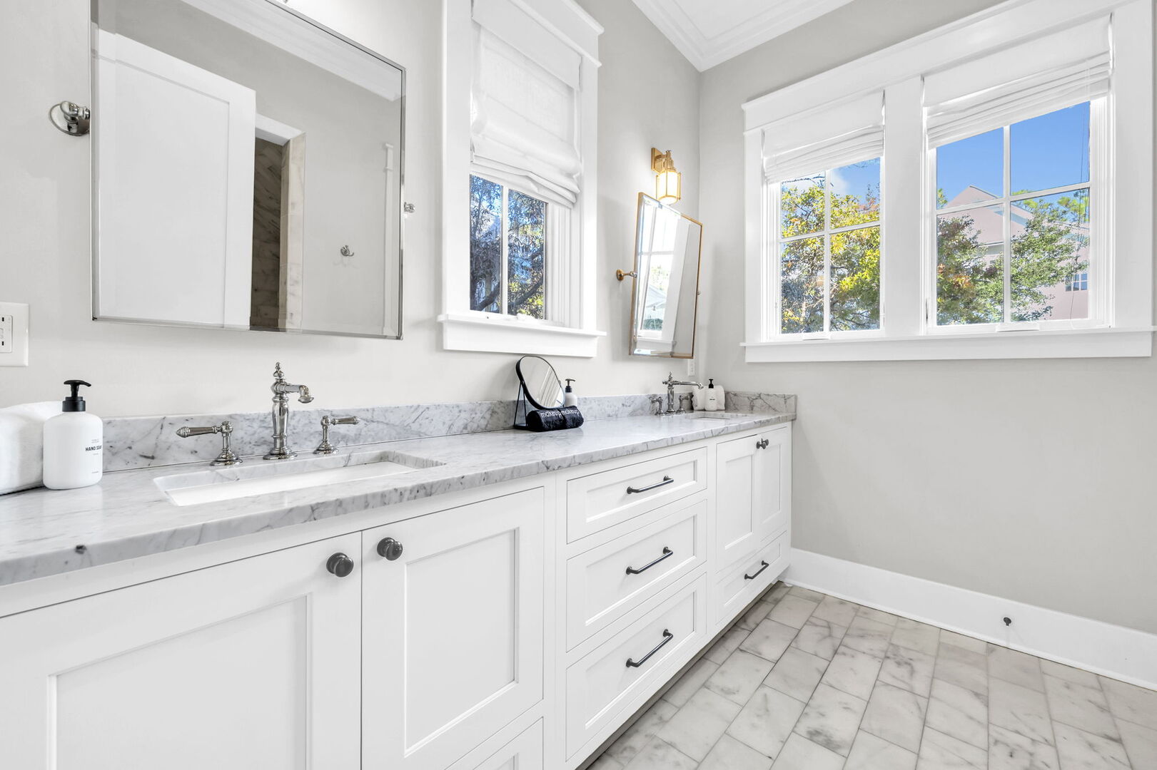 Ensuite features dual vanities and a walk-in shower.